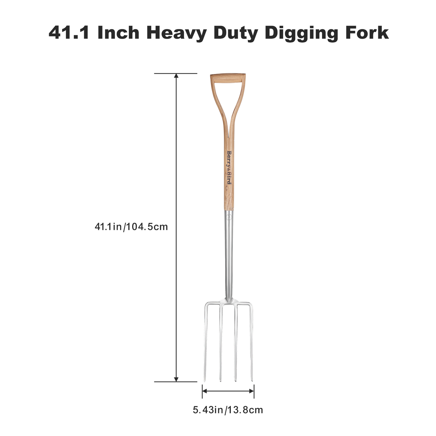 Garden Tools 4-Tine Stainless Steel Digging Fork 41 inches D-Grip Handle