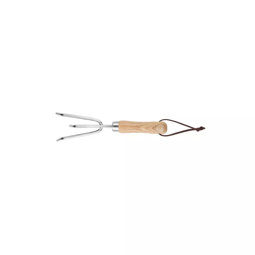 Garden Tools Lighter Range Hand Cultivator 8.9 inch Handheld Triple Claw Hand Rake with Wooden Handle