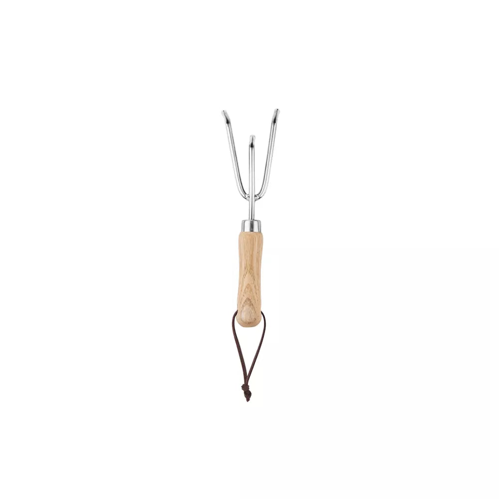 Garden Tools Lighter Range Hand Cultivator 8.9 inch Handheld Triple Claw Hand Rake with Wooden Handle