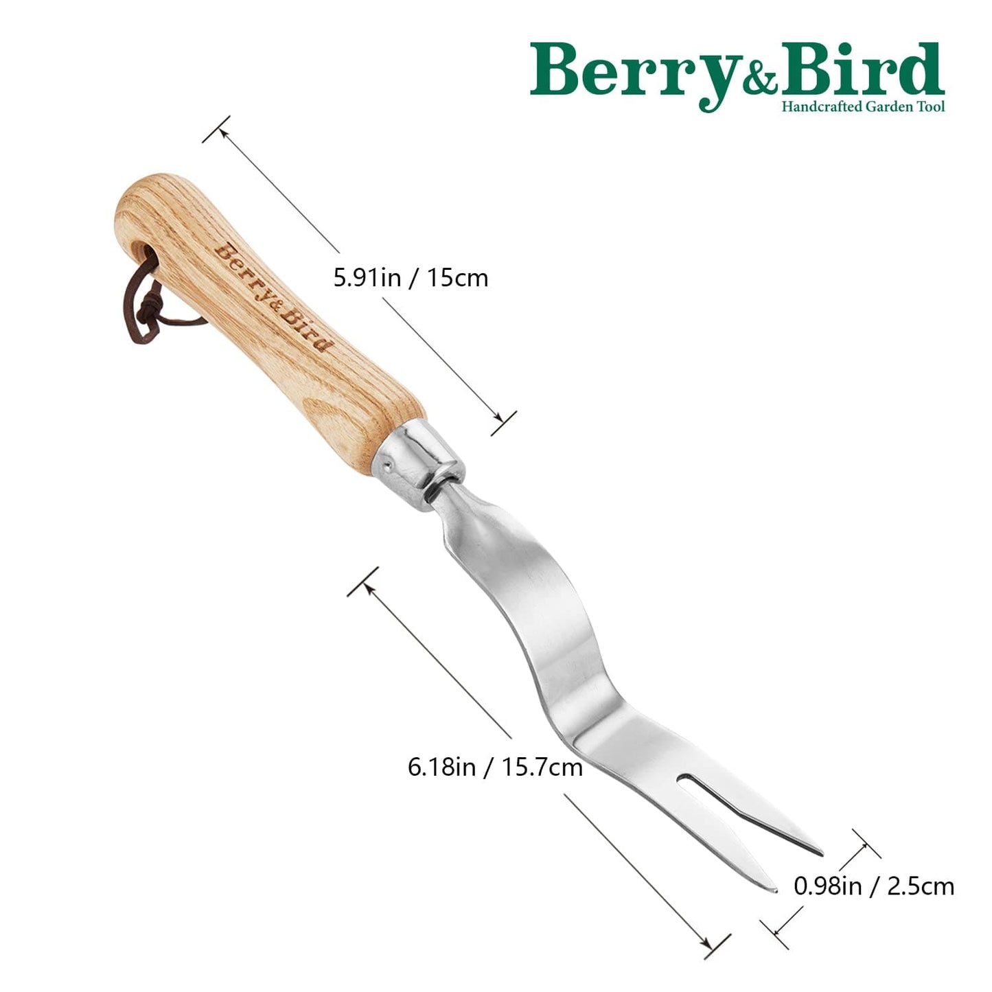 Garden Tools Hand Weeder Tool 12.1 inch with Wood Handle