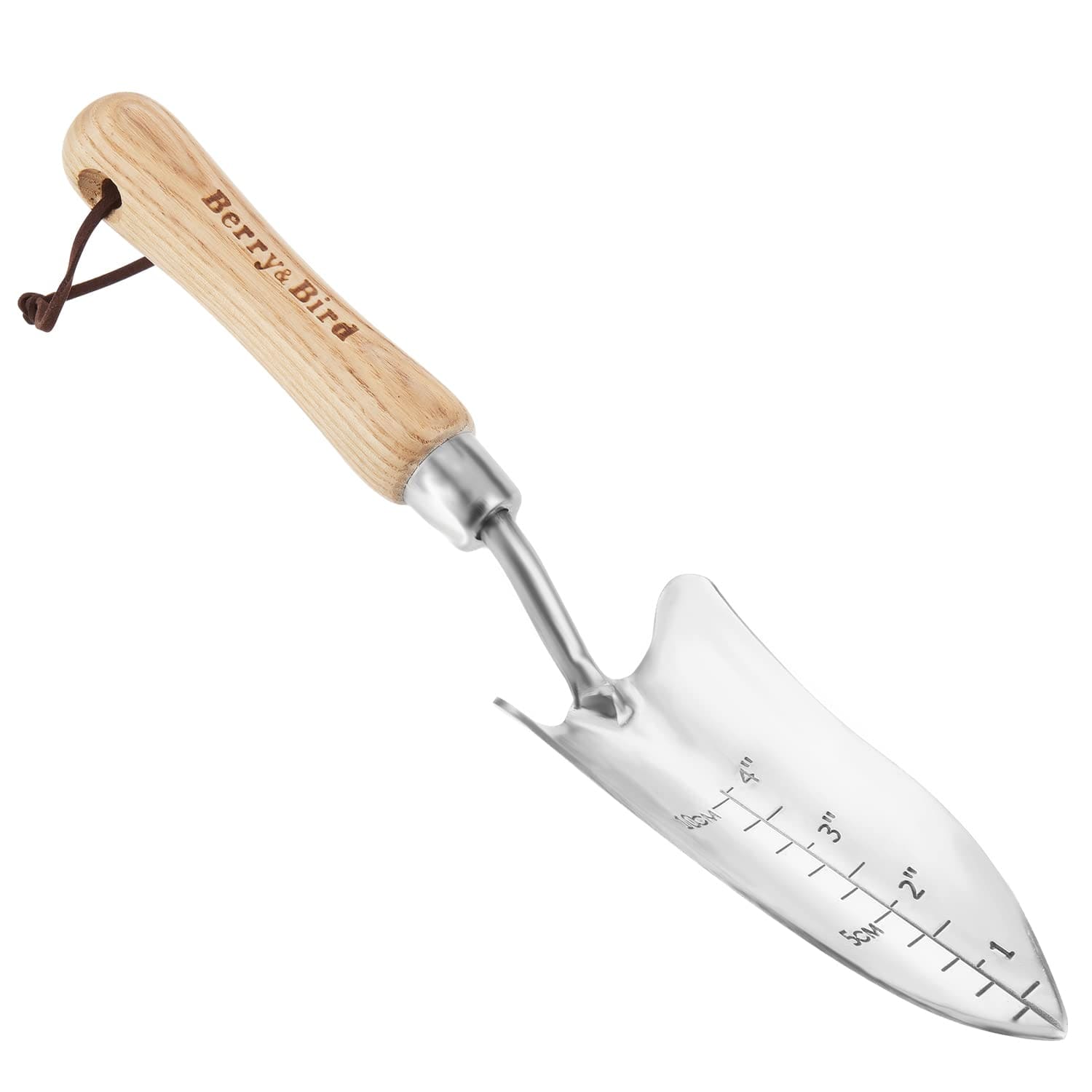 garden trowel replacement handle Berry&Bird Transplant Trowel with Measurements, Garden Stainless Steel Potting Hand Trowel with Wooden Handle, Small Garden Hand Shovel Transplanter