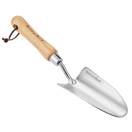 Garden Tools Hand Trowel 13.1 inch Stainless Steel Potting Soils Scoop with Wood Handle