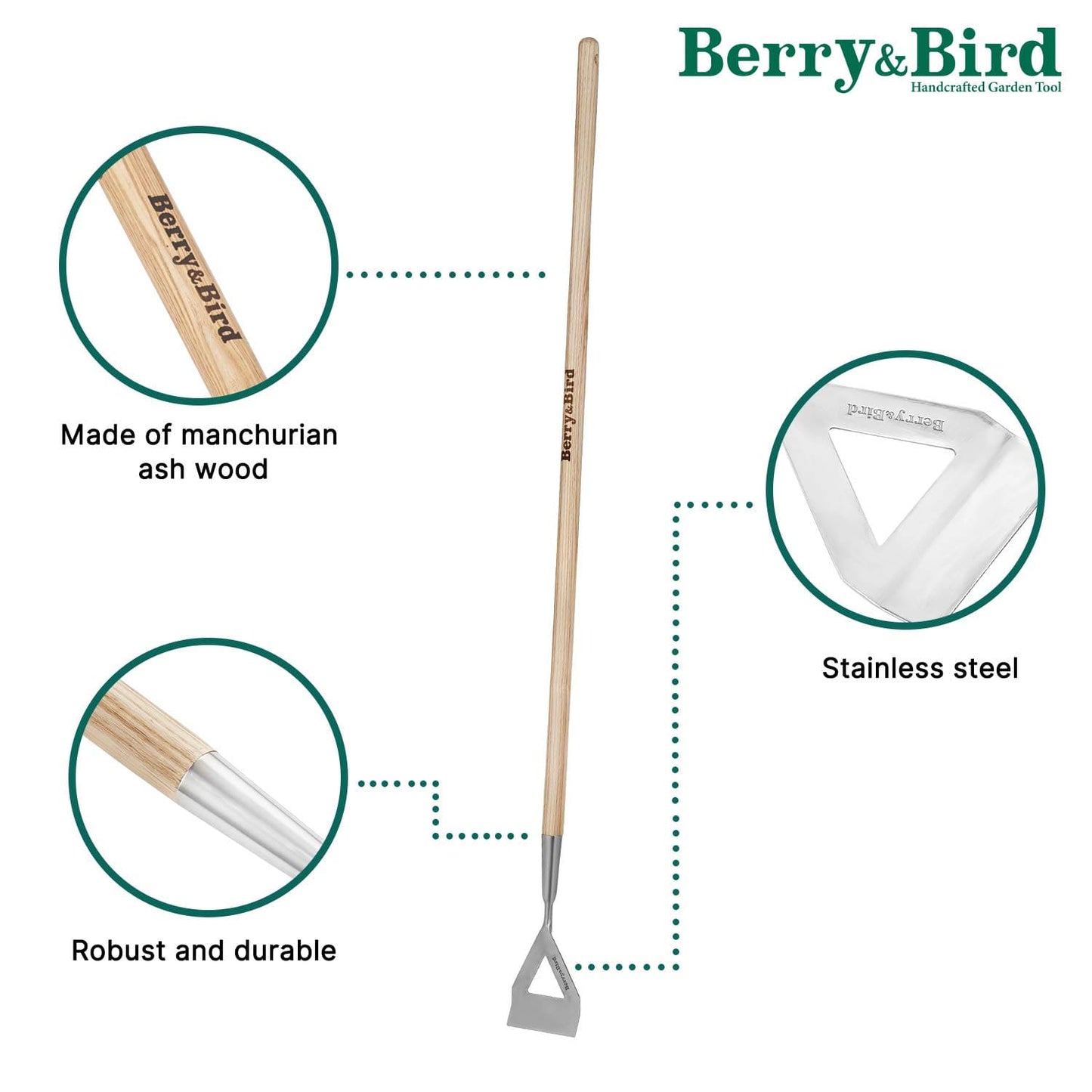 Hoe Garden Tool Dutch Hoe with Wooden Handle Weeder