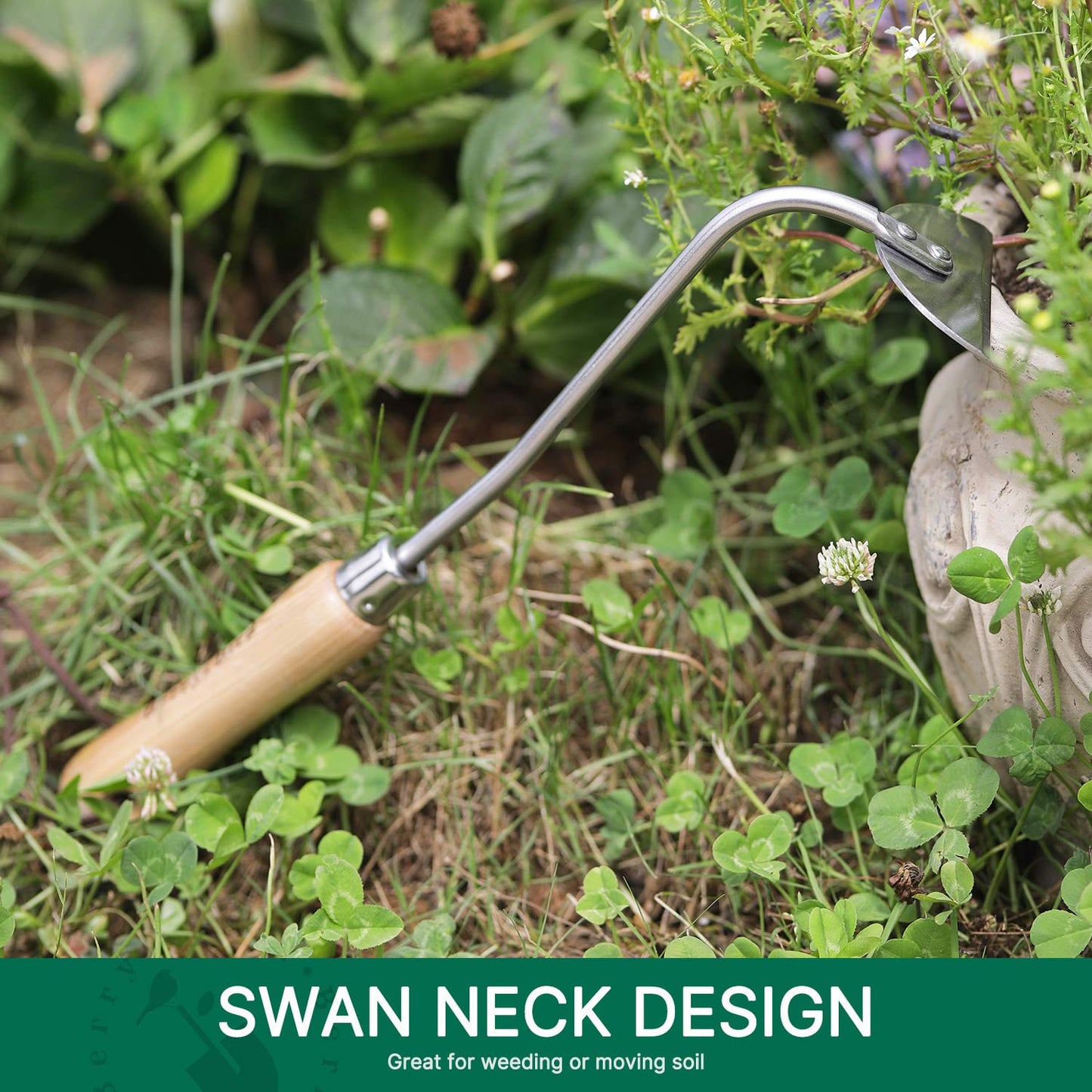 Garden Tools Hand Hoe with Short Wooden Handle