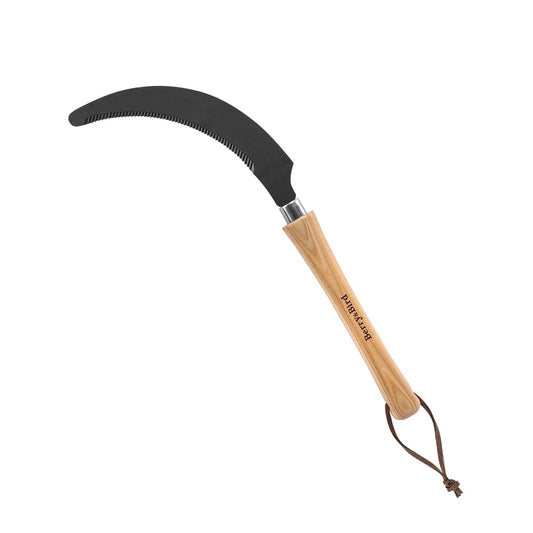 Garden Tools Grass Sickle with Sawtooth Hand Sickle with Heavy Duty SK5 Carbon Steel Blade