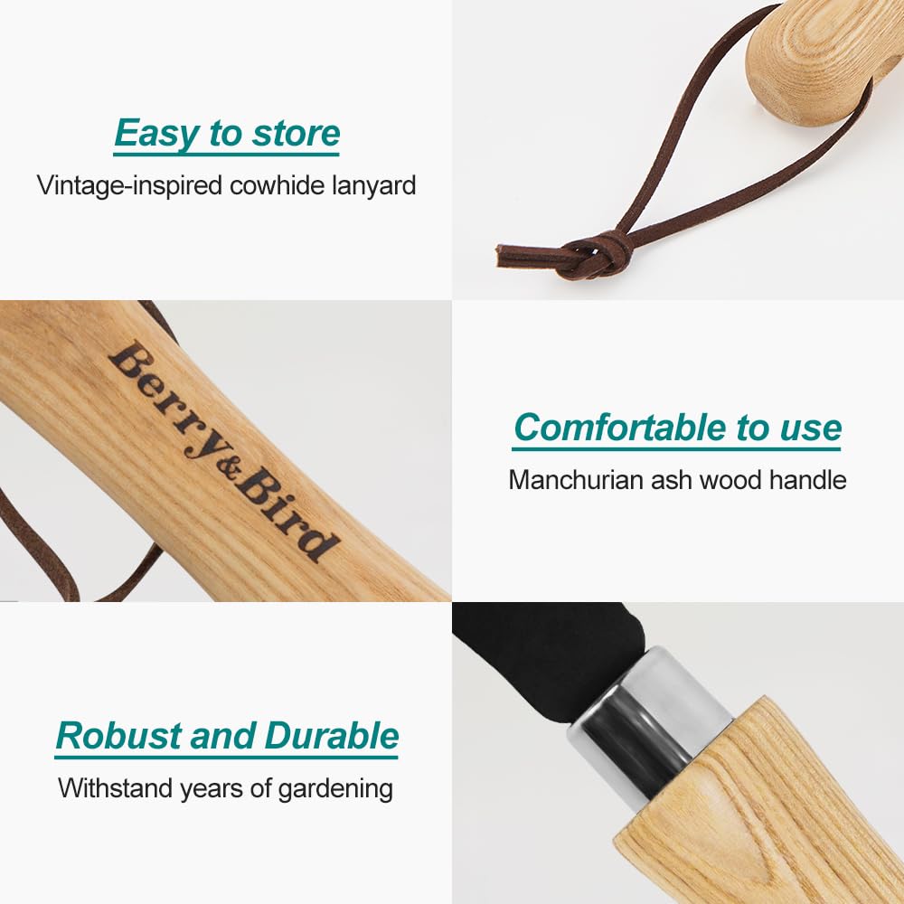 Garden Tools Grass Sickle with Sawtooth Hand Sickle with Heavy Duty SK5 Carbon Steel Blade