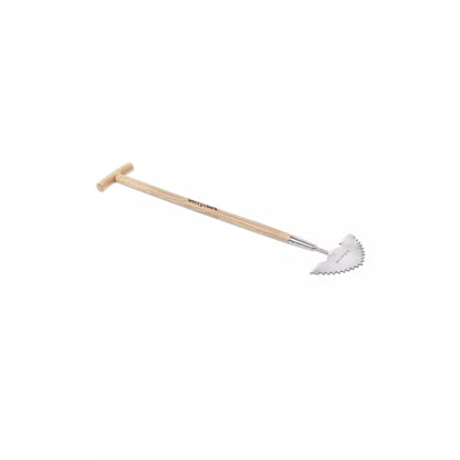 Garden Tools Lawn Edger 39.37 inch Stainless Steel Half-Moon Lawn Edger with T-shaped Long Wooden Handle