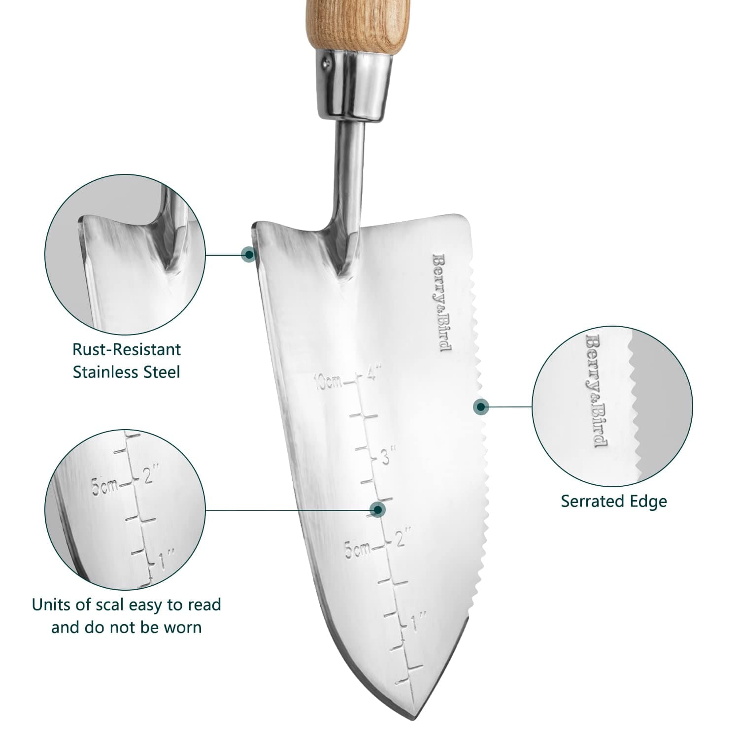 Kent & Stowe Stainless Steel Long Handled Trowel FSC