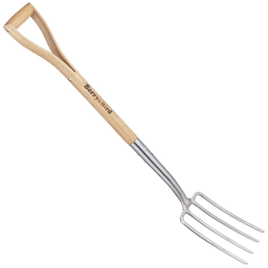 Garden Tools 4-Tine Stainless Steel Heavy Duty Spading Fork  43.9 inches D-Grip Handle