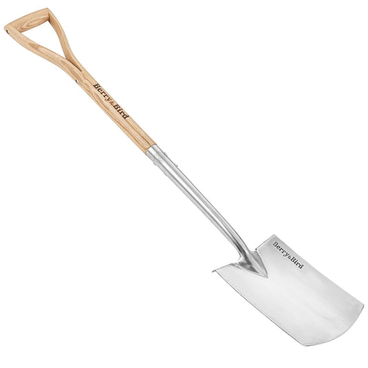 Garden Tools Digging Spade 43 inch Stainless Steel Garden Border Spade with D-Grip Handle