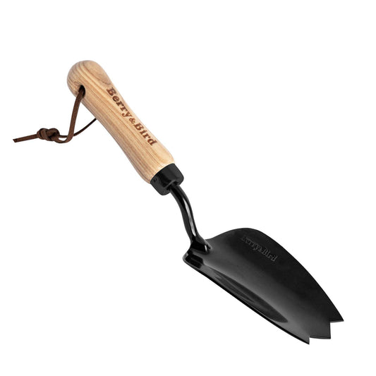 Garden Tool Hand Trowel Heavy Duty Stainless Steel Small Flower Shovel (Black)