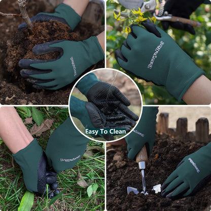 gardening gloves and trowel Premium Garden Tool Set 4 PCS Stainless Steel Gardening Tool Kit (Hand – BerryandBird