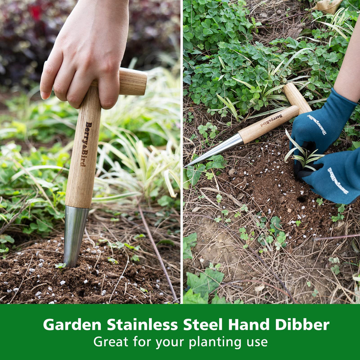 Garden Dibber with Wood Handle – BerryandBird
